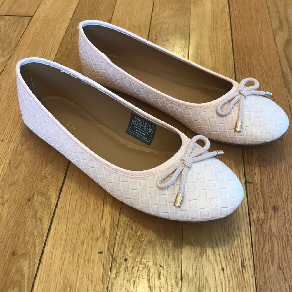 Nautica pink woven flats